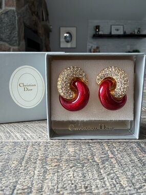 Rare Vintage Christian Dior Love Knot Earrinngs